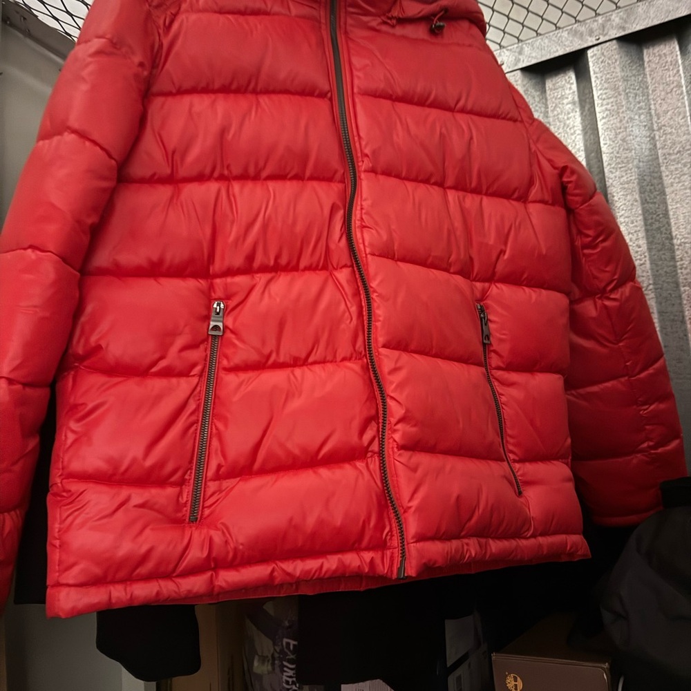 Guess Vibrant Red Quilted Jacket